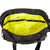 Black Nylon unisex gym/overnight bag Bright Yellow lining