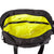 Black Nylon unisex gym/overnight bag Bright Yellow lining 
